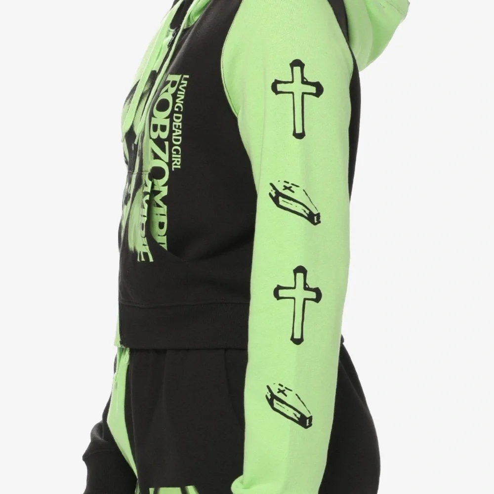 Rob Zombie Living‎ Dead Girl Crop Hoodie Hot Topic Music Metal